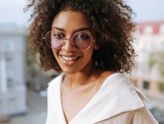 woman wearing sunglasses