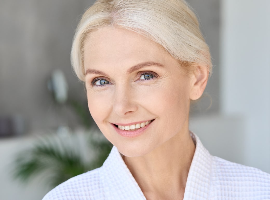 mature woman smiling